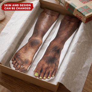Ugly Feet Funny Gift For Husband Wife Boyfriend Girlfriend Friend Coworkers - Personalized Socks