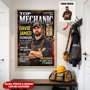 Custom Photo Top Mechanic Gifts - Personalized Poster