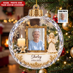 Custom Photo Memorial Christmas Decor - Personalized Acrylic Ornament