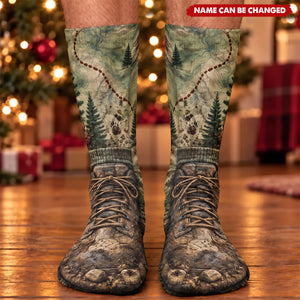Funny Gag Gifts For Coworkers, Family, Dad - Hiking, Camping Lovers - Personalized Socks