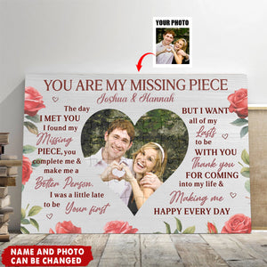 You Are My Missing Piece With Puzzle And Roses - Personalized Poster, Gift For Partners And Loved Ones