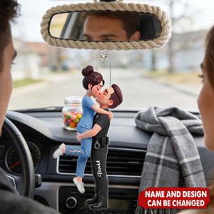 Hero Couple Forever Love - Personalized Car Hanger, Gift for Couple