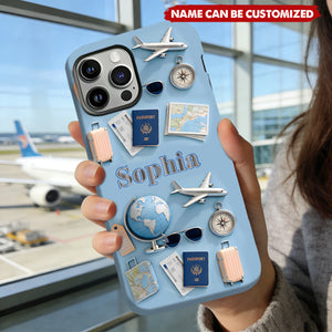 Just A Girl Who Loves Travelings - Personalized Travelling Full Print Phone Case
