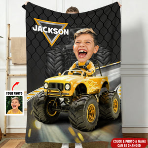 Personalized Photo Blanket - Birthday Gifts For Kids - Racing Into Adventure