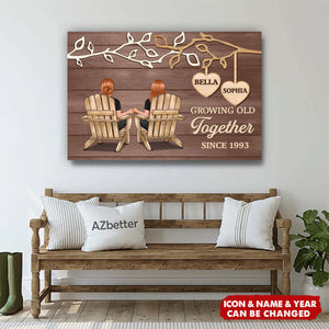 Rustic Vintage Tree Branch Couple Forever Together - Personalized Poster - Gift For Family