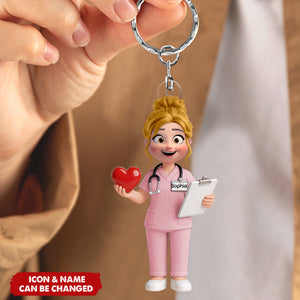 Nurse Appreciation Acrylic Keychain - Personalized Gifts For Nurse