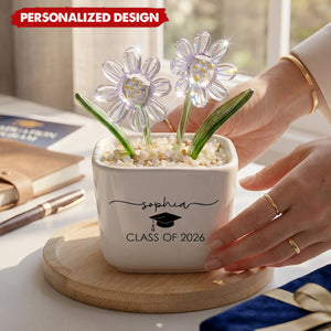 Graduation Gift For Her Him - Personalized Plant Pot