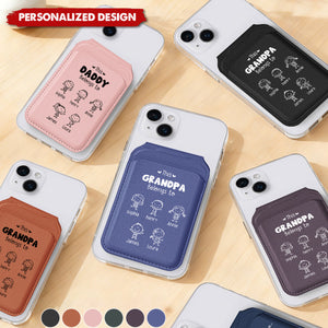 This Grandpa Belongs To - Personalized Wallet Compatible With Magsafe, Custom For Dad, Mom, Grandma, Papa With Kids' Names