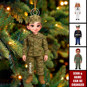 Military Action Figure - Personalized Acrylic Ornament