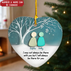 Besties Forever - Personalized Ceramic Ornament - Friendship Gift, Christmas Gift For Best Friends