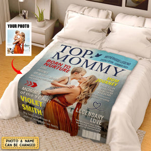 Personalized Mommy Magazine Blanket – Mom Gift, Mother’s Day Gift, Mom Birthday Gift Idea
