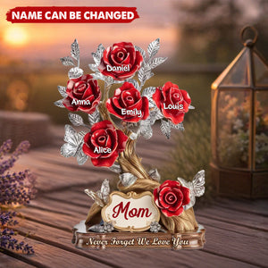 Custom Acrylic Plaque - Personalized Mother's Day Gifts For Mom, Grandma - Each Rose, A Piece Of Her Heart