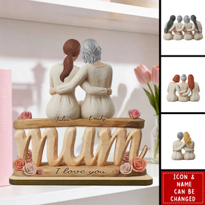 Custom 2-Layered Wooden Plaque - Personalized Mother's Day Birthday Gifts For Mom, Grandma - Held By Closeness