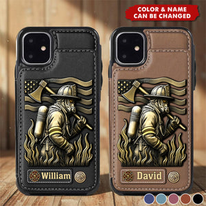 Proud Firefighter - Personalized Firefighter Wallet Phone Case