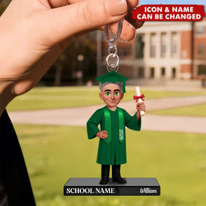 Congrats Graduation Senior - Personalized Acrylic Keychain - Gift For Graduation Day, Graduation Gift, Keepsake