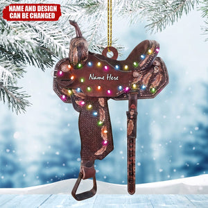 Personalized Horse Saddle For Horse Lovers Riding Horse Acrylic Ornament