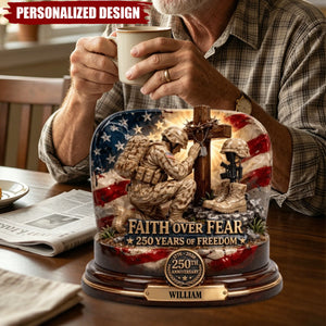 250th America Anniversary Acrylic Plaque - Personalized Gift For Veterans