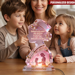 Personalized Nurse Mom Acrylic Light Box - Nurse Gift For Women, Mother's Day Gift