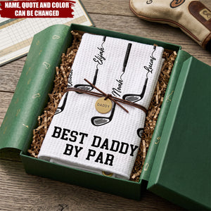 Father's Day Birthday for Dad Golf Players - Personalized Best Dad Golf Club Quick Dry Golf Towel Daily Use