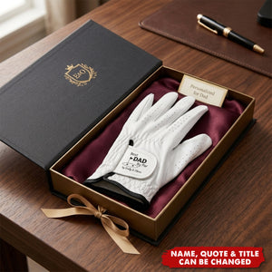 Father's Day Gift, Best Dad By Par - Personalized Golf Glove