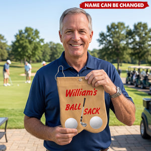 Custom Golf Ball Bag Sack - Personalized Birthday Gifts For Golf Lovers, Sports Fans, Sports Lovers