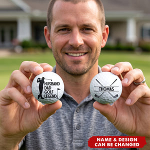 Husband Dad Papa Golf Legend For Golfers - Personalized Golf Ball