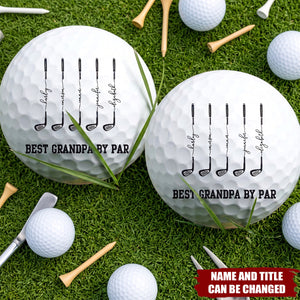Best Dad By Par, Best Grandpa By Par - Personalized Golf Ball