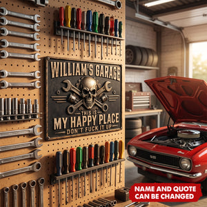 Custom Home Decor Metal Sign - Personalized Birthday Gifts For Husband, Son, Grandson, Brother, Grandpa, Dad, Yourself, Mechanic - Just Fix It Yourself
