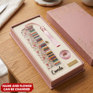 Custom Name & Birthflower For Book Lovers, Book Clubs - Custom Bookmark