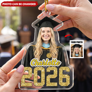 Graduation Custom Face And Name Keepsake Milestone - Personalized Ornament