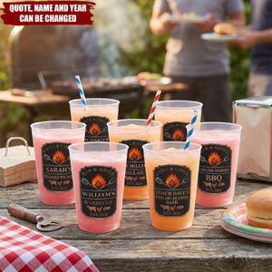 Smoke House And Grill Barbecue - Personalized Frosted Cups