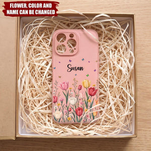Custom Name & Birth Flower For Her, Coworkers, Daughter, Friends - Personalized Phone Case