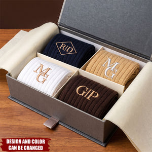 Custom Initials Wedding Gifts For Groomsman Best Man Wedding Party Gifts - Personalized Socks