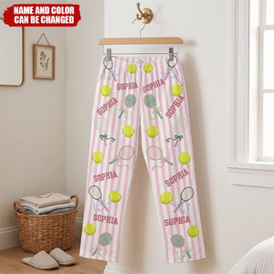 Custom Name Gift For Tennis Lovers, Tennis Player - Personalized Lounge Pants