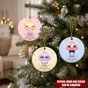 Custom Ceramic Ornament - Personalized Christmas Birthday Gifts For Kids - Little Dumpling Big Joy
