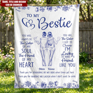 Thank You For Standing By My Side Friendship Gift For Besties Friends Sisters - Personalized Blanket