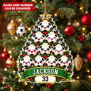 Custom Dumpling Squishy Acrylic Ornament - Personalized Christmas Birthday Gifts For Kids, Sport Fans, Sport Lovers - All Star Christmas