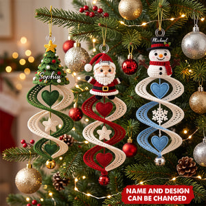 Custom Snowman, Santa Acrylic Ornament - Personalized Christmas Birthday Gifts For Son, Daughter, Grandkids - Personalized Ornament