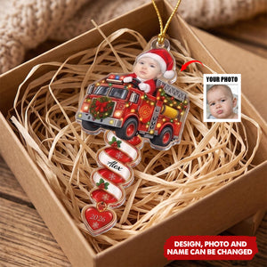 Custom Name Spiral Ornament Christmas, Ornament Gifts For Kids - Personalized Ornament