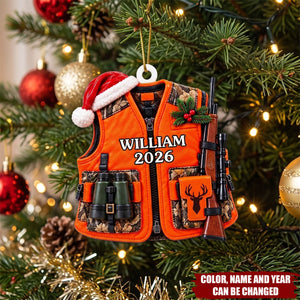 Custom Name Hunting Christmas Gifts for Hunters - Personalized Acrylic Ornament
