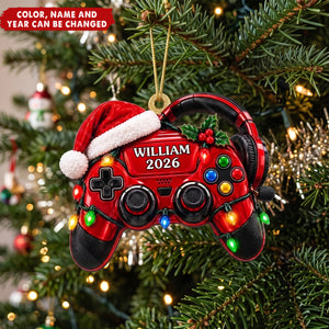 Custom Name Gaming Christmas Gifts for Gamers - Personalized Acrylic Ornament