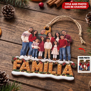 Custom Photo Ornament Gift For Family Parents Grandparents - Personalized Ornament