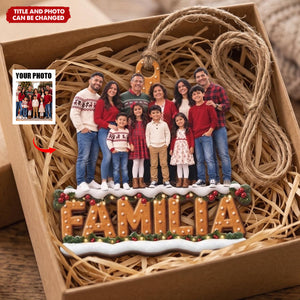 Custom Photo Ornament Gift For Family Parents Grandparents - Personalized Ornament