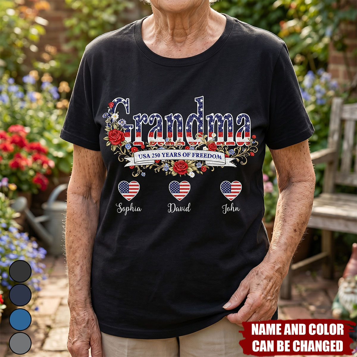 USA Mom - 250th Anniversary of Freedom 1776–2026 - Personalized Shirt
