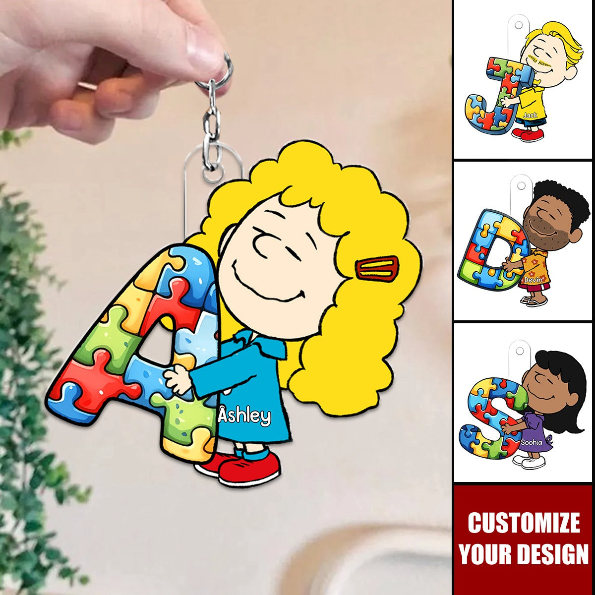 Personalized Gifts For Autism Awareness Keychain