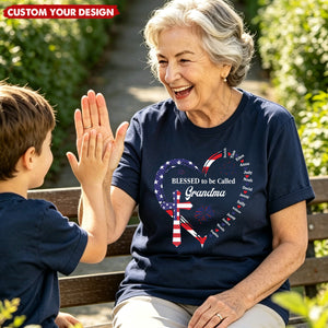 Blessed To Be Called Grandma - Personalized Unisex T-shirt
