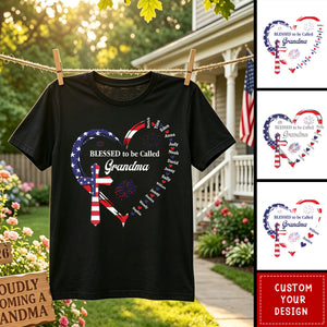 Blessed To Be Called Grandma - Personalized Unisex T-shirt