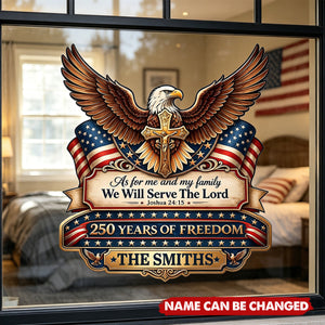 As For Me And My Family We Will Serve The Lord - Personalized Car Sticker