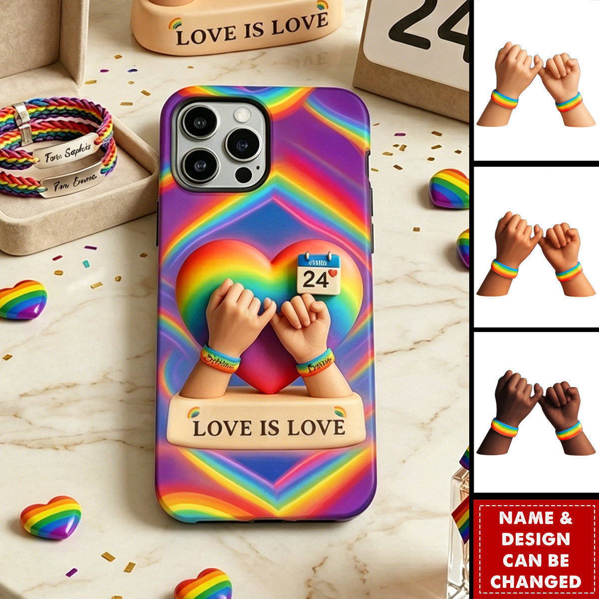 Love Is Love - Personalized LGBT Support Full Print Phone Case