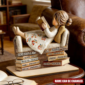 God Says I Am - Personalized 2-Layered Wooden Plaque